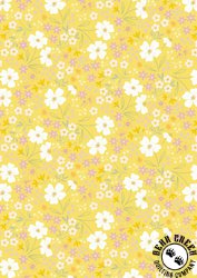 Lewis and Irene Fabrics Joys of Spring Songs of Spring Sunshine Yellow