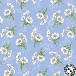 Benartex All About Daisies Daisy Scroll Sky