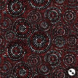 Blank Quilting Hexi-Dots 108 Inch Wide Backing Fabric Concentric Hexi-Dots Red/Black/White Blank Quilting Hexi-Dots 108 Inch Wide Backing Fabric Concentric Hexi-Dots Red/Black/White