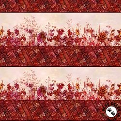 In The Beginning Fabrics Allure Border Red