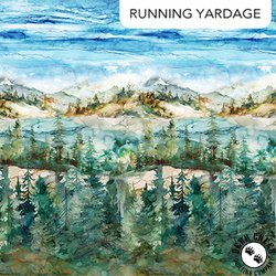 Northcott The Great Outdoors Mountain Ombre Teal/Multi