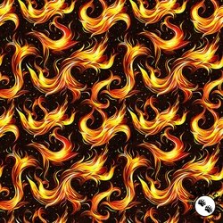 QT Fabrics Dragon's Song Flames Black QT Fabrics Dragon's Song Flames Black