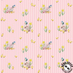 Riley Blake Designs Peter Rabbit and Friends Duck Stripe Pink Riley Blake Designs Peter Rabbit and Friends Duck Stripe Pink