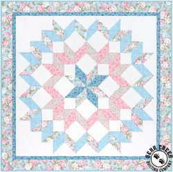 Eaton Place Floral Kaleidoscope (Blue) Free Quilt Pattern