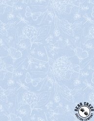 Wilmington Prints Among The Irises Sketches Light Blue