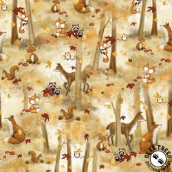 P&B Textiles Fall Friends Fall Forest Scenic Multi