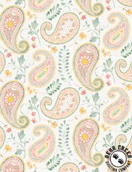 Wilmington Prints Daisy Days Paisley Cream/Multi