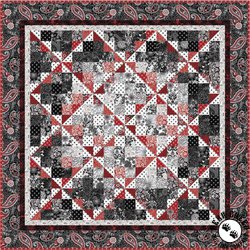 Black White and Current III Free Quilt Pattern