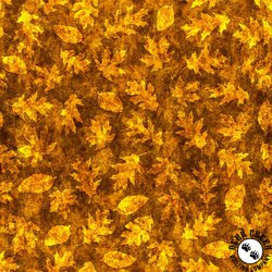 QT Fabrics Autumn Spice Leaf Blender Gold