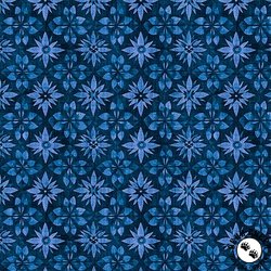 QT Fabrics Rule the Roost Flower Geo Blue QT Fabrics Rule the Roost Flower Geo Blue