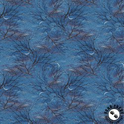 P&B Textiles Autumn Retreat Allover Branches Blue