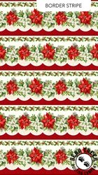 Northcott Holiday Joy Border Stripe Cream/Multi