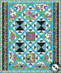 Rainbow Flight (Teal) Free Quilt Pattern