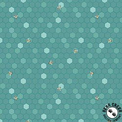 Riley Blake Designs Sunshine and Sweet Tea Honeycomb Teal