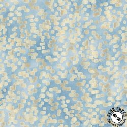 Studio E Fabrics Behind Blue Eyes Golden Dots Slate