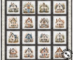 QT Fabrics Home Sweet Home Picture Patch Charcoal