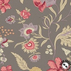 Andover Fabrics Wildflower Cottage Wildflowers Pewter