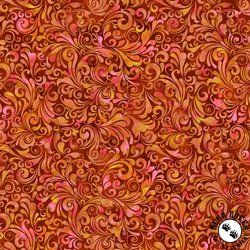 In The Beginning Fabrics Prism II Swirls Orange