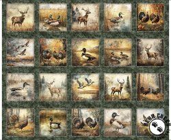 QT Fabrics Forest, Field and Stream Wildlife Pictures Patches Pine QT Fabrics Forest, Field and Stream Wildlife Pictures Patches Pine