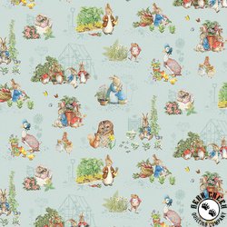 Riley Blake Designs Peter Rabbit and Friends Characters Blue