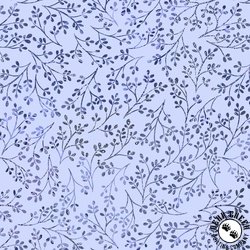 P&B Textiles Flutter Blooms Multi Vines Light Blue