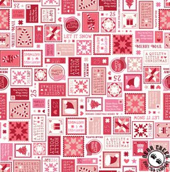 Maywood Studio Kimberbell A Quilty Little Christmas Letters Red