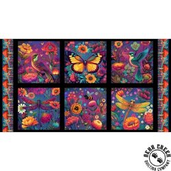 Blank Quilting Luminous Haven Blocks Panel Dark Blue Blank Quilting Luminous Haven Blocks Panel Dark Blue