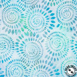 Riley Blake Designs Expressions Batiks Dahlias 108 Inch Wide Backing Tjaps Adriatic Mist - 3 YARDS