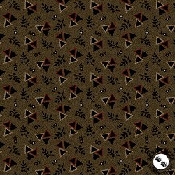 Marcus Fabrics Strawberry Emery Tumbling Triangles Black