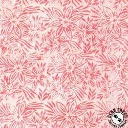 Anthology Fabrics Misty Rose Baliscapes Batik Tiger Floral Cream