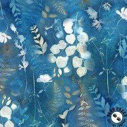 Clothworks Naturescape Large Botanical Dark Sky