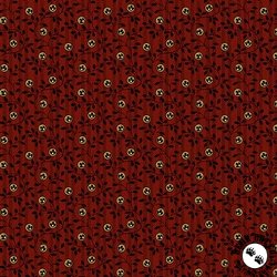 Andover Fabrics Bridgeport Striped Vines Red