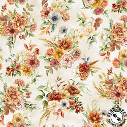 Hoffman Fabrics Harvest Bouquet Natural