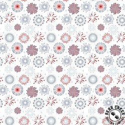 Riley Blake Designs Stars and Stripes Forever Fireworks White Riley Blake Designs Stars and Stripes Forever Fireworks White