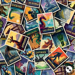 Riley Blake Designs Legends of National Parks Postcard Toss Multi