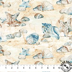 Northcott The Great Outdoors Coastal Scene Blue/Multi