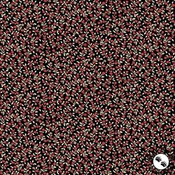 QT Fabrics Oxford Archival Flower Vine Black
