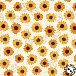 Benartex Gather Together Sunflower Dance Cream