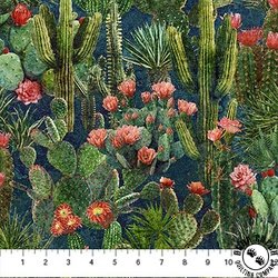Northcott Stonehenge Sedona Spirit Packed Cactus Navy/Multi
