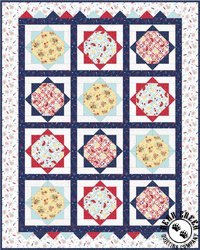 Red White and Bloom Beach Blanket Free Quilt Pattern