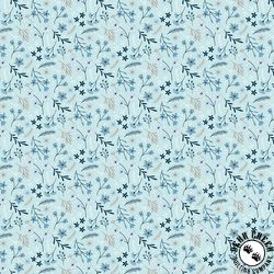 Riley Blake Designs Winter Magic Floral Aqua