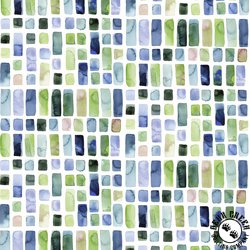 P&B Textiles Gemstones Set Squares Blue/Green