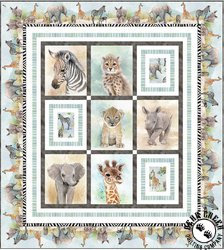 Baby Safari Animals I Free Quilt Pattern