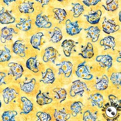 QT Fabrics Citrus Bliss Teapots Lemon QT Fabrics Citrus Bliss Teapots Lemon