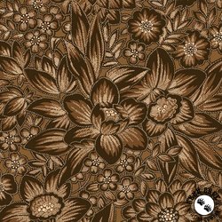Marcus fabrics Carrie's Caramels and Creams 108 Inch Wide Backing Fabric Floral Coffee Marcus fabrics Carrie's Caramels and Creams 108 Inch Wide Backing Fabric Floral Coffee