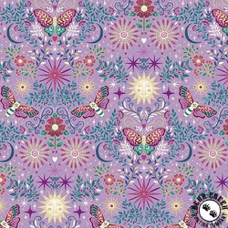 Andover Fabrics Luna Night Garden Purple