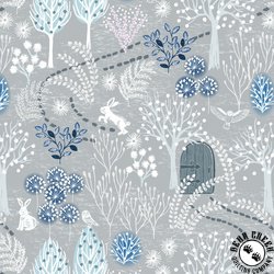 Lewis and Irene Fabrics The Secret Winter Garden Flannel Secret Garden Frosty Grey Lewis and Irene Fabrics The Secret Winter Garden Flannel Secret Garden Frosty Grey
