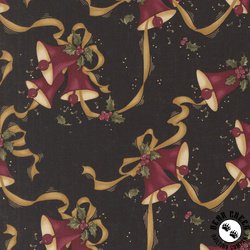 Moda A Vintage Christmas  Bells Black