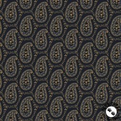 Marcus Fabrics Sturbridge Village Charm Paisley Navy