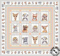 Little Darlings Woodland (Pink) Free Quilt Pattern